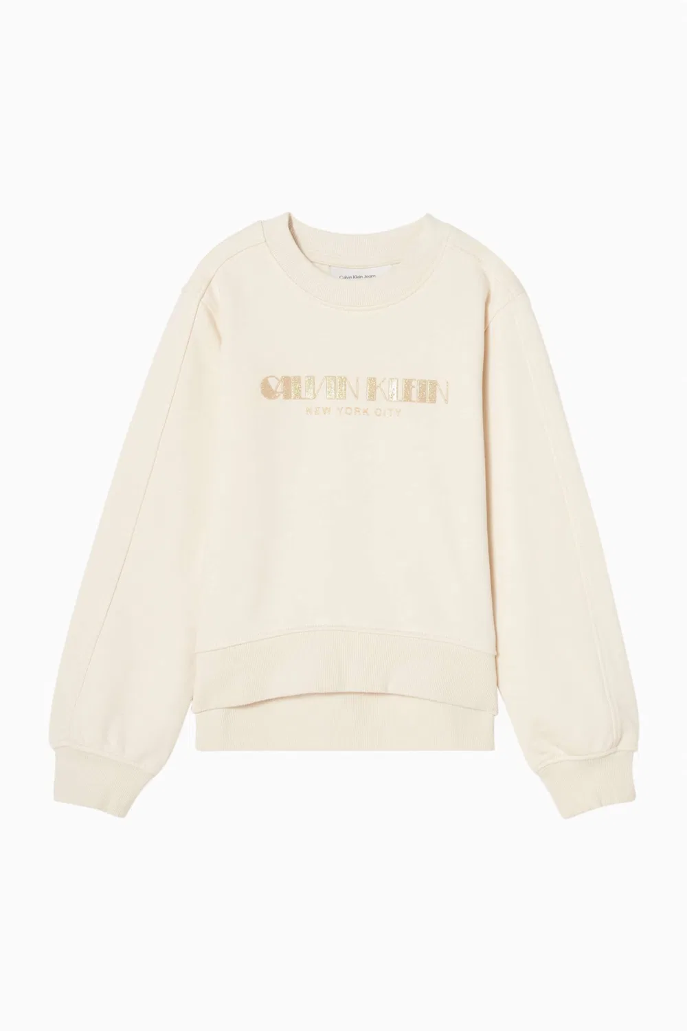 Свитшот с блестящим логотипом Calvin Klein, нейтральный