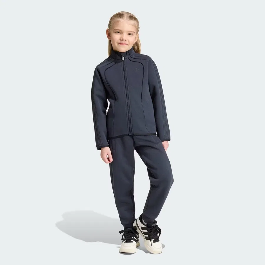 Спортивный костюм для девочек с молнией adidas, Серый — фото 3