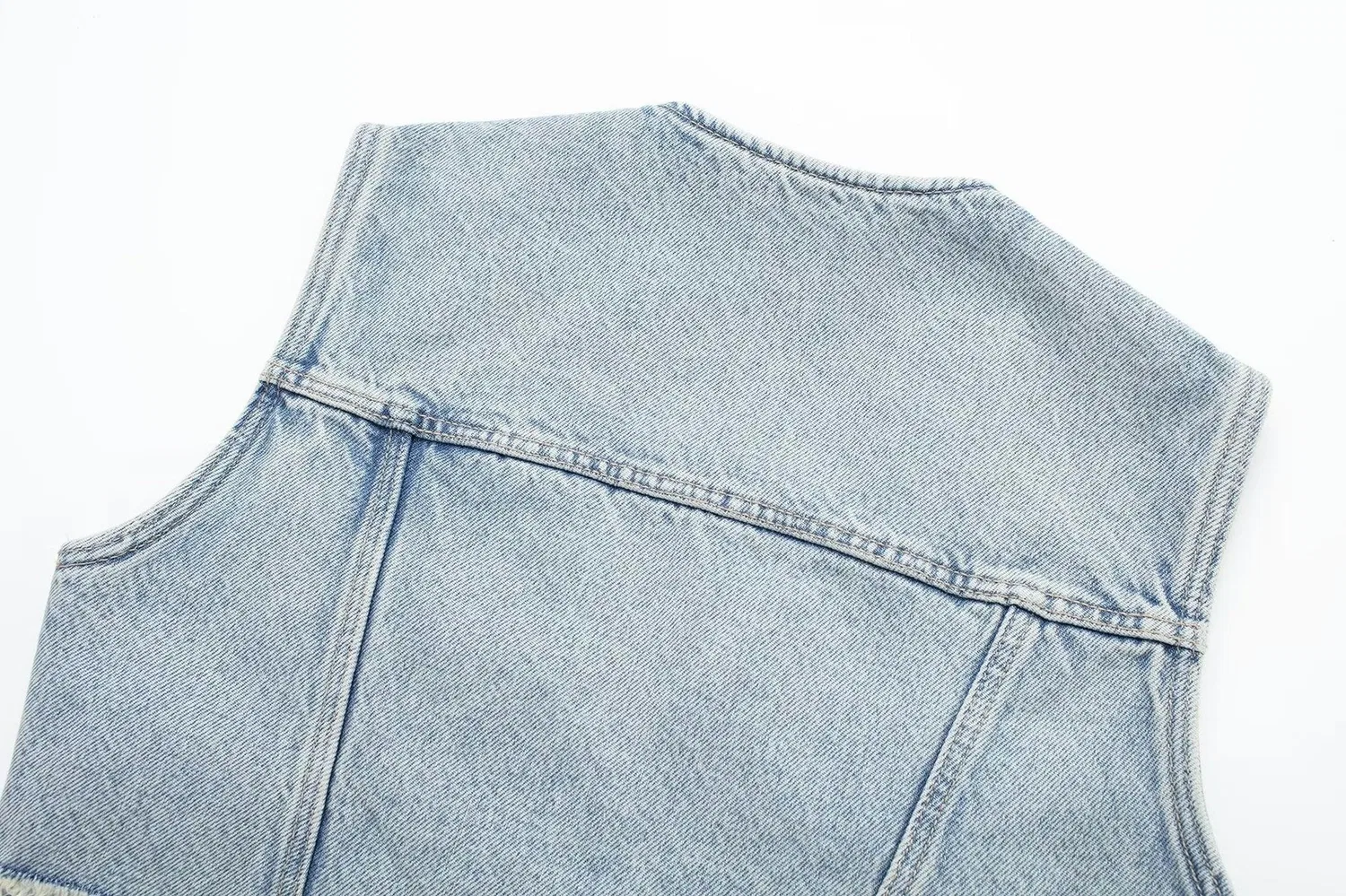 Женский джинсовый жилет без рукавов, Blu Denim — фото 3