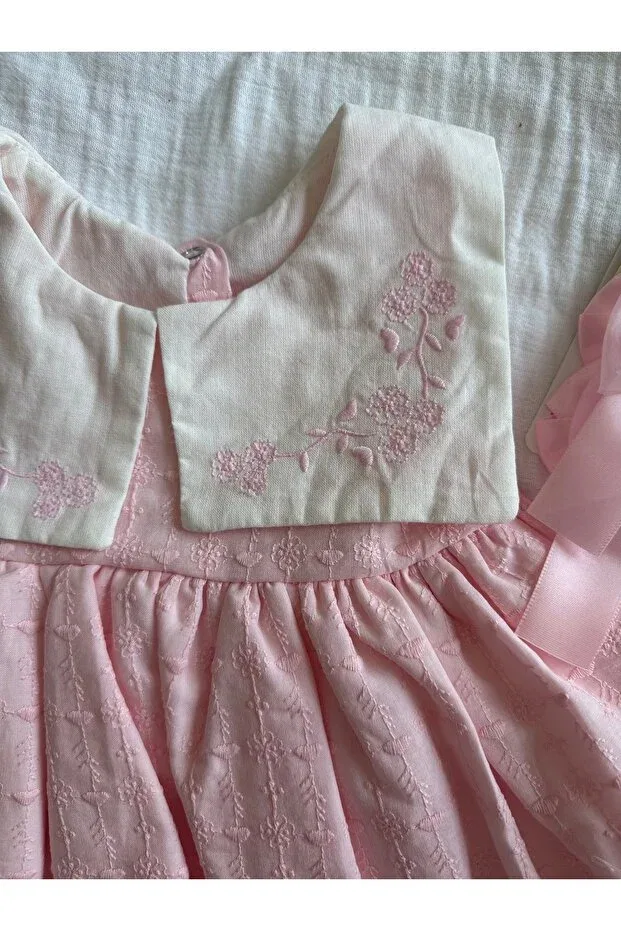 Детское платье для девочек с цветочным принтом Bobby Baby, Pink — фото 3
