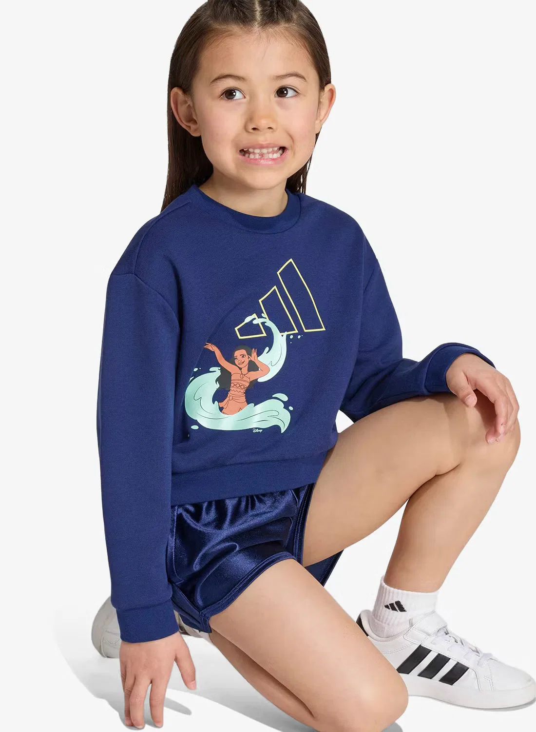 Комплект из футера с принтом Disney Adidas, темно-синий — фото 3