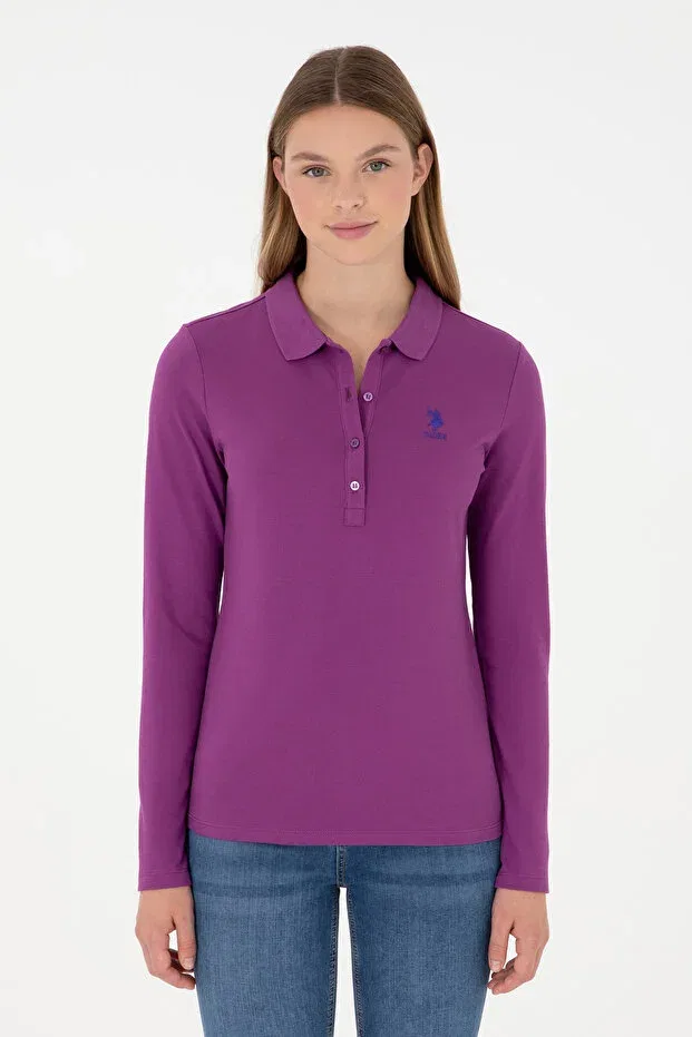 Женские свитшот с поло-воротником U.S. Polo Assn., Violet