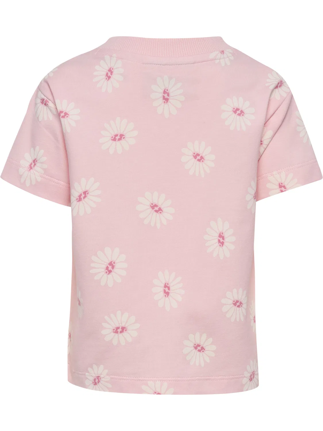 Детская футболка свободного кроя с цветочным принтом Hmlmini Loose Flower T-Shirt S/S Hummel, Роза — фото 2