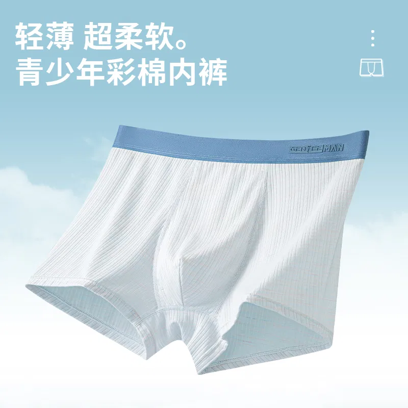 Детские трусы для мальчиков с принтом Red bean, Moonlight White Light Green Cream Yellow — фото 4