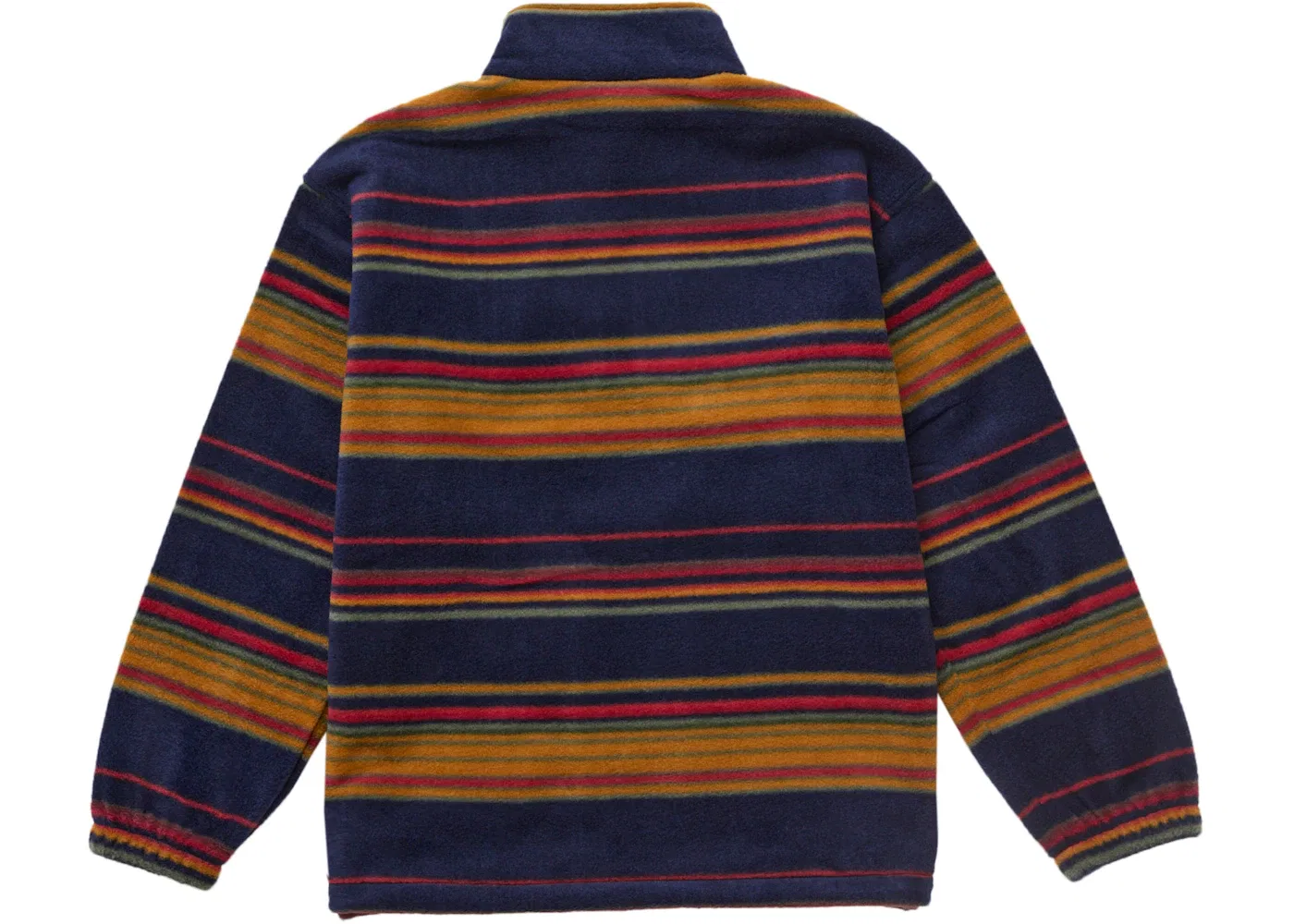 Мужская куртка-флис на молнии Supreme Stripe Zip Up Fleece Jacket Supreme, Navy — фото 2
