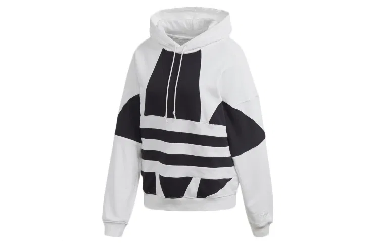Женский худи с капюшоном и длинным рукавом Adidas Originals, White/Black
