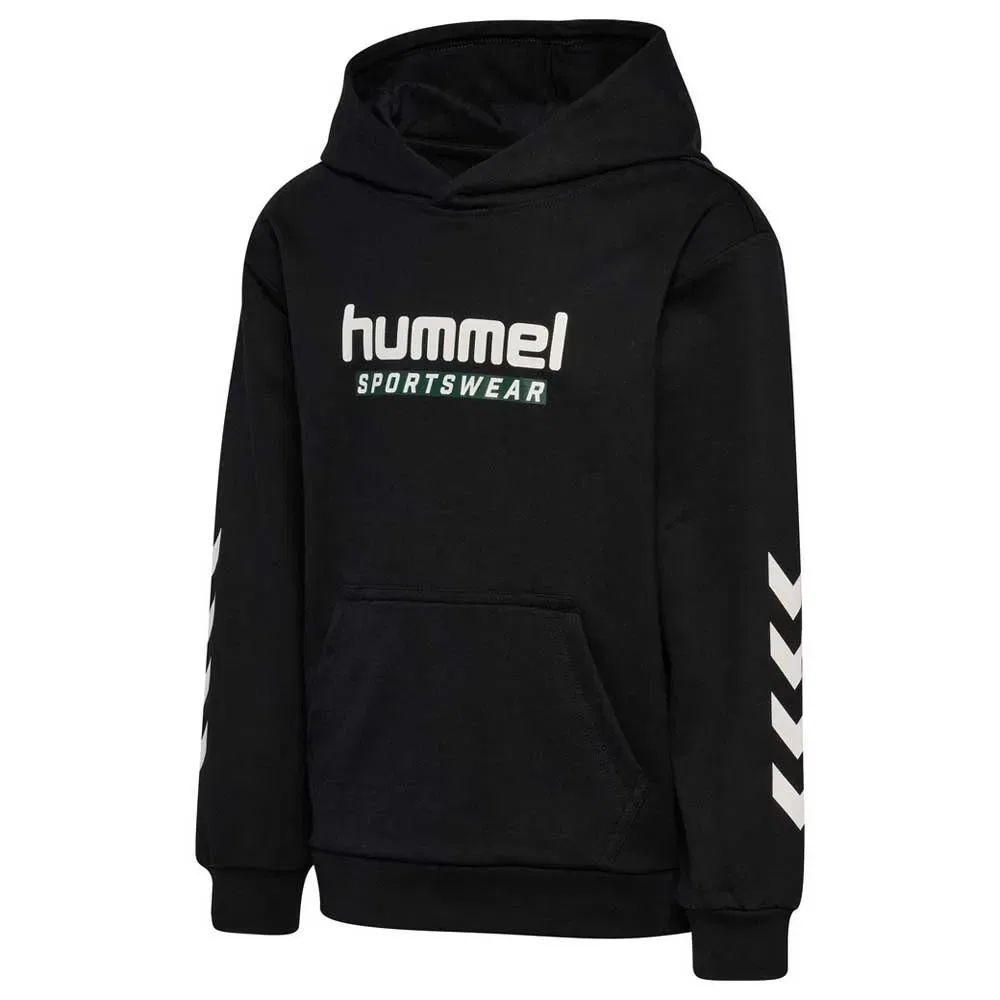 Детское худи для девочек с логотипом Hummel, Black — фото 3