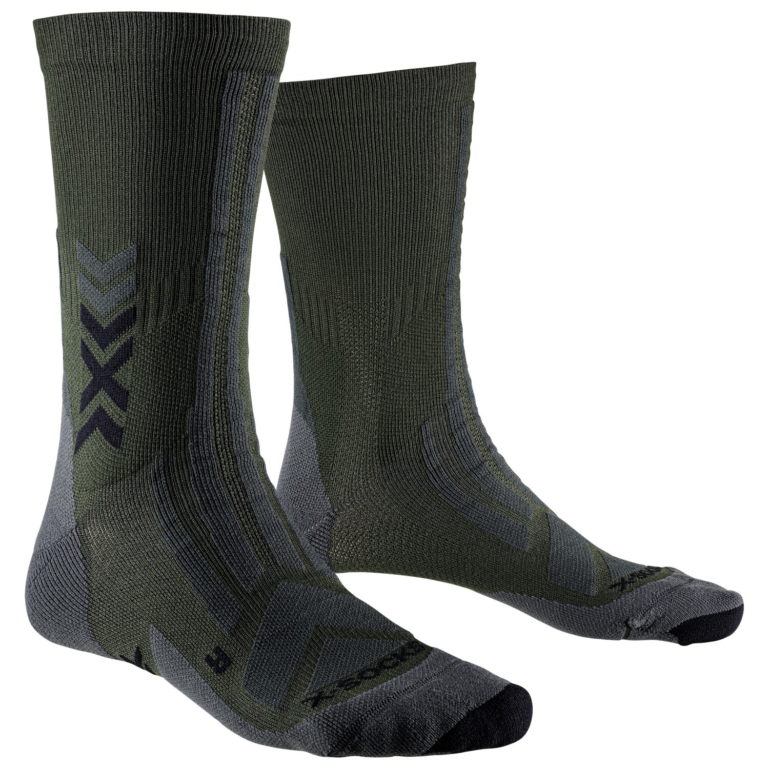 

Походные носки X-Socks Hike Discover Crew, цвет Dark Sage/Black