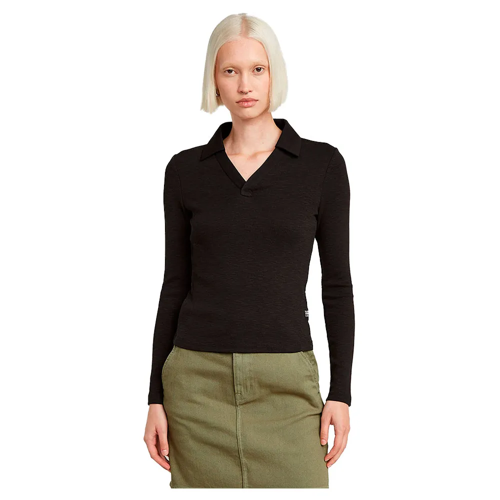 

Лонгслив G-Star Polo Slim, черный