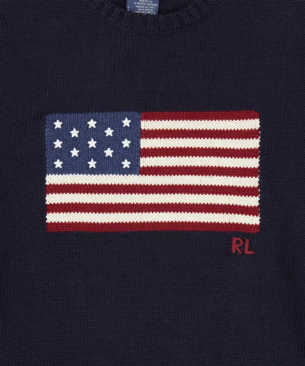 Свитер иконический флаг, Polo Ralph Lauren, синий — фото 4