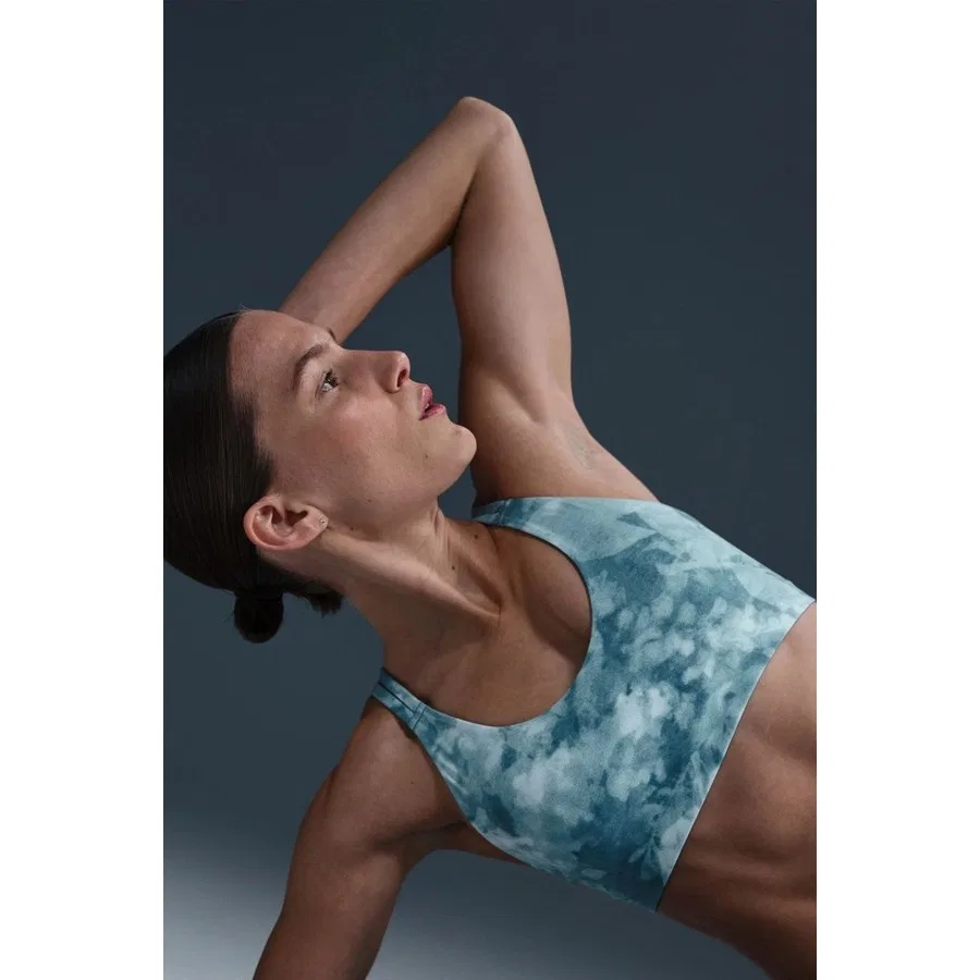Спортивный бюстгальтер с принтом Zenvy Light-Support Padded Printed Nike, Синий — фото 2
