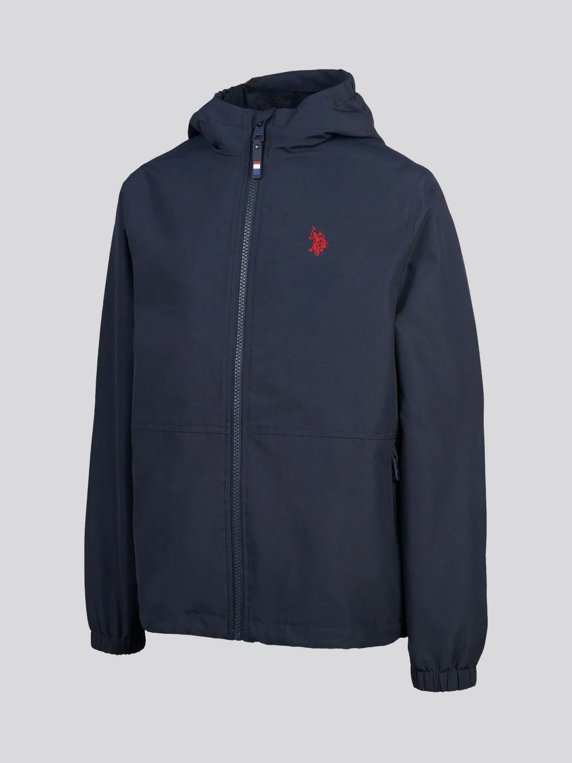 Ветровка с капюшоном, сетчатая подкладка U.S. Polo Assn., темно-синий — фото 2