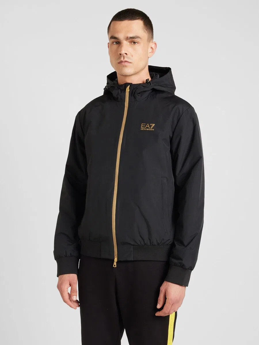 Куртка Emporio Armani стандартного кроя для межсезонья, черная — фото 3
