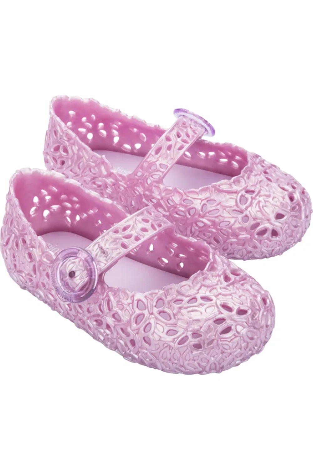 Туфли детские с перфорацией Mary Jane Mini Melissa, Pearly Pink