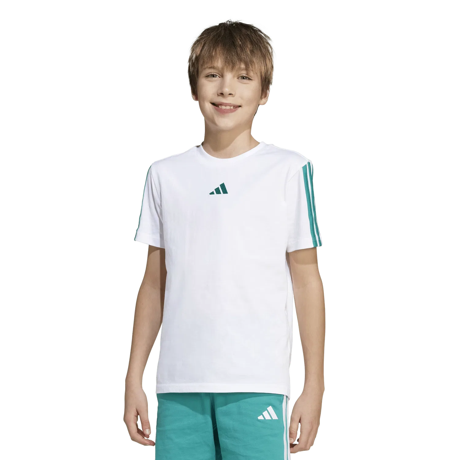 Детская футболка с коротким рукавом Adidas, белый — фото 2
