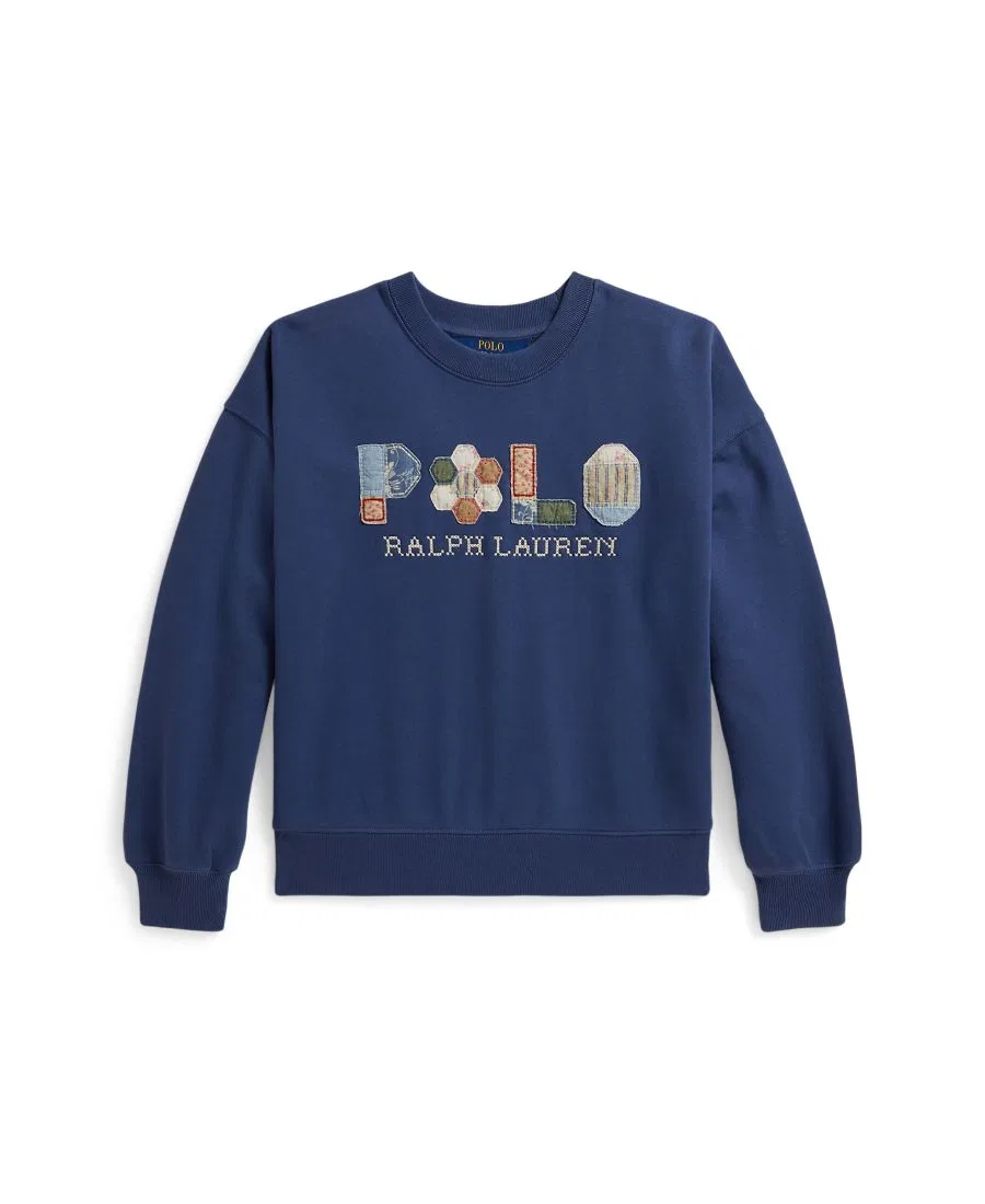 Детский свитшот с длинным рукавом, с аппликацией Polo Ralph Lauren, Old Royal — фото 3