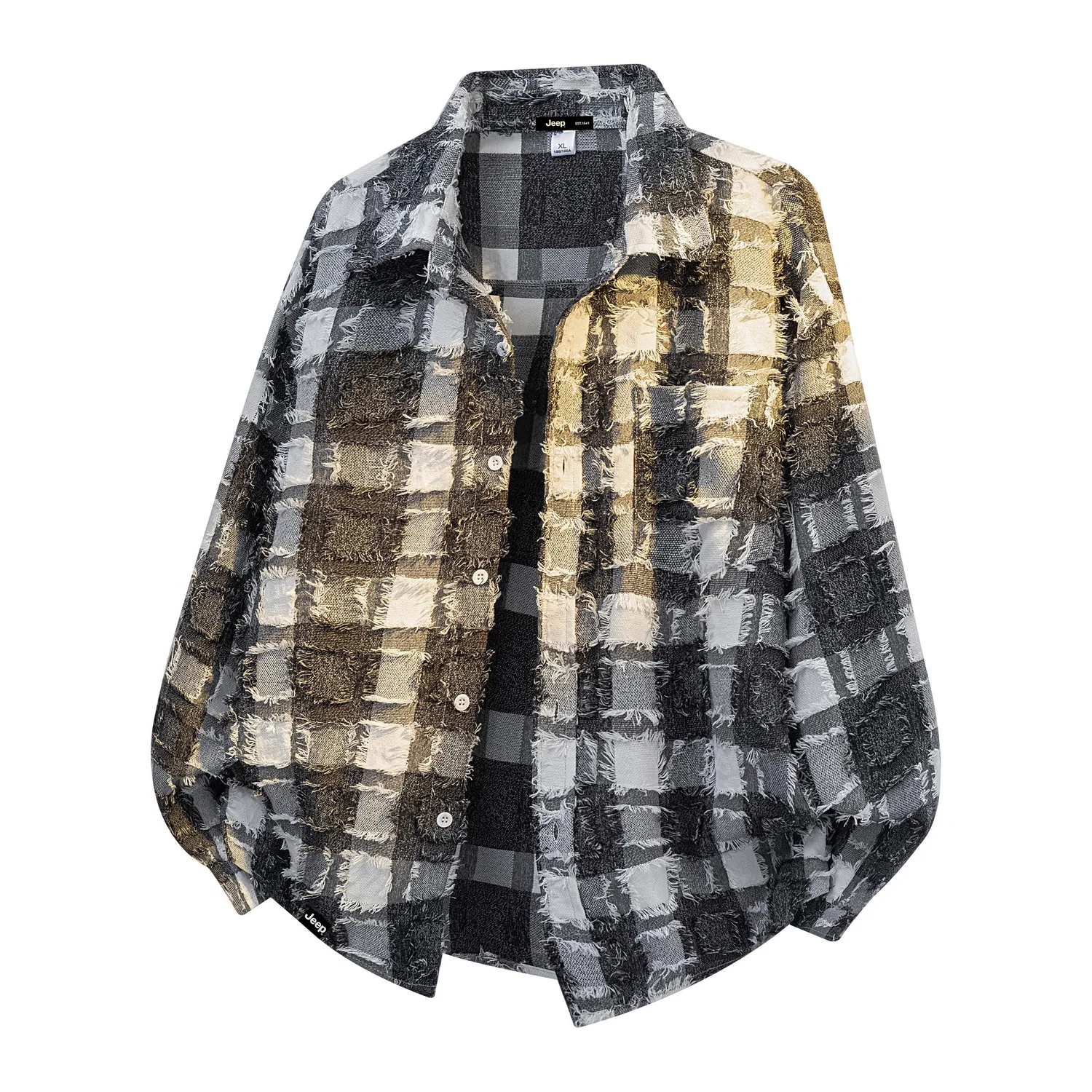 Детская рубашка с воротником прямого кроя Jeep Leisure Collection, Gray