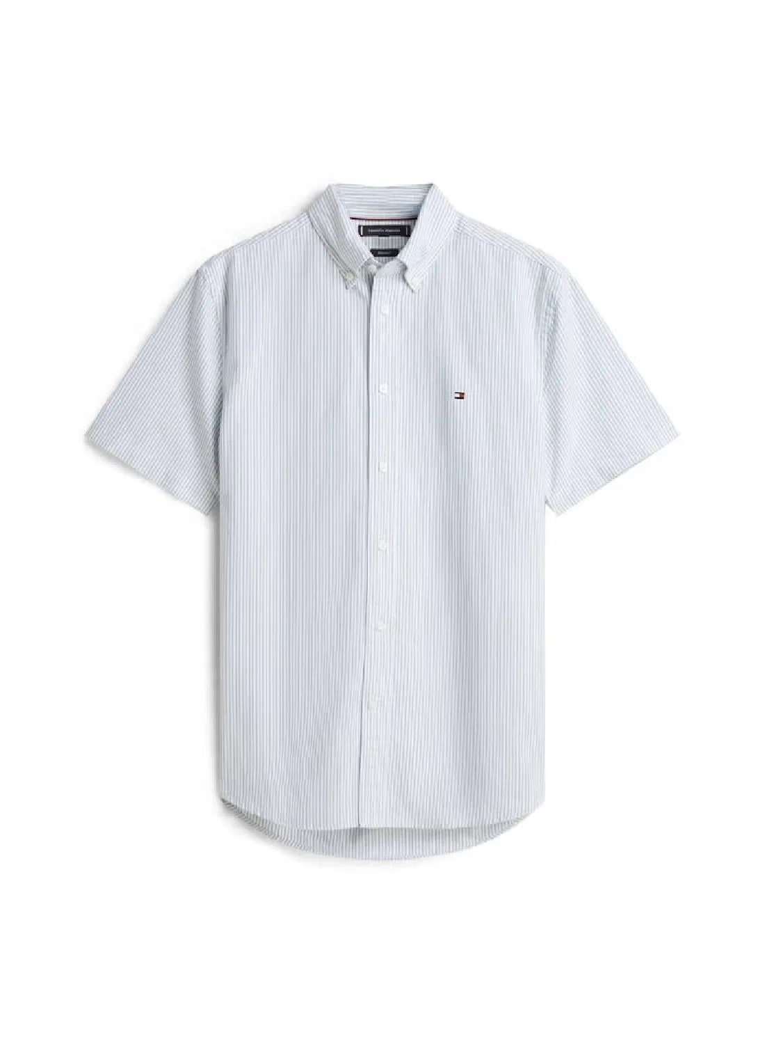 Рубашка с коротким рукавом в полоску Heritage Oxford Tommy Hilfiger, синий — фото 4