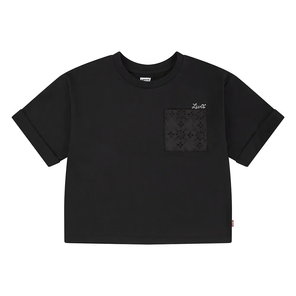 Футболка с коротким рукавом Roll Cuff Meet And Greet Levi's, черный
