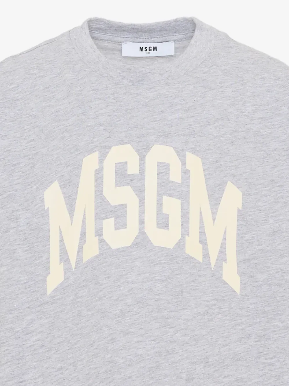 Футболка с длинным рукавом с принтом-логотипом Msgm Kids, серый — фото 3