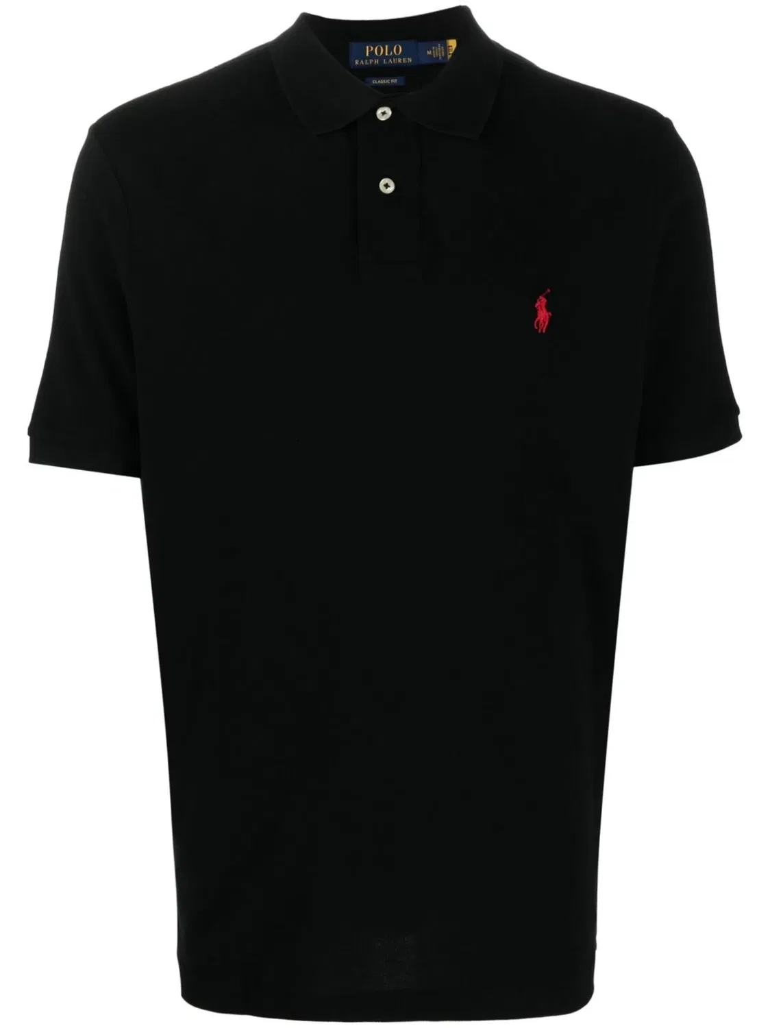 Polo Ralph Lauren Поло с вышитым логотипом, черное