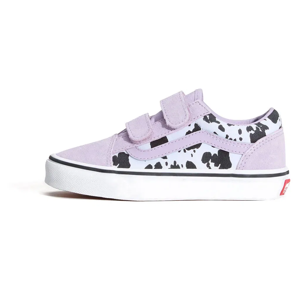 Детские кроссовки для девочек с липучками Old Skool V Vans, Purple — фото 2