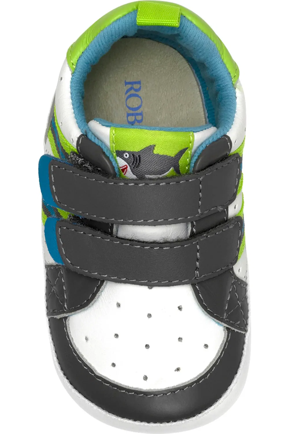 Детские кеды на липучке First Kicks Robeez, Charcoal — фото 4