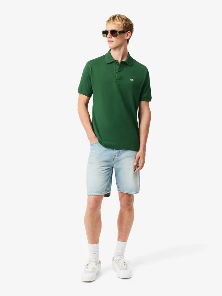 Футболка поло классического кроя L1212 LACOSTE, Green — фото 4