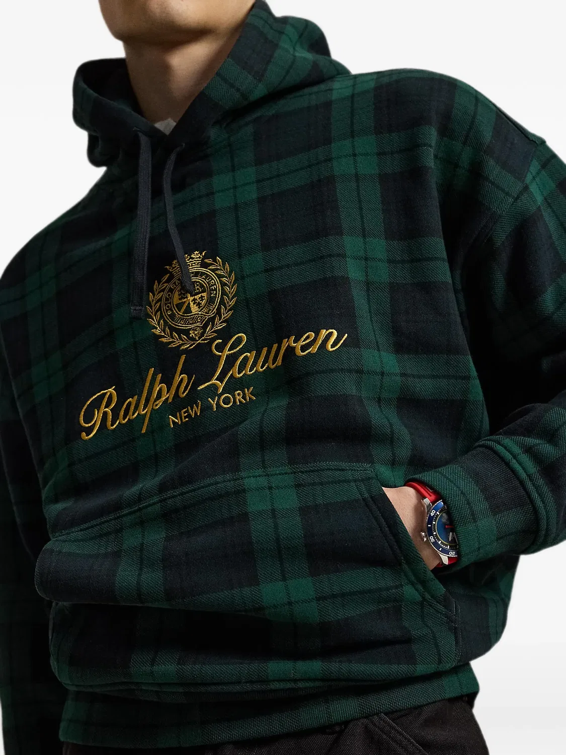 Худи с принтом Polo Ralph Lauren, зеленый — фото 4