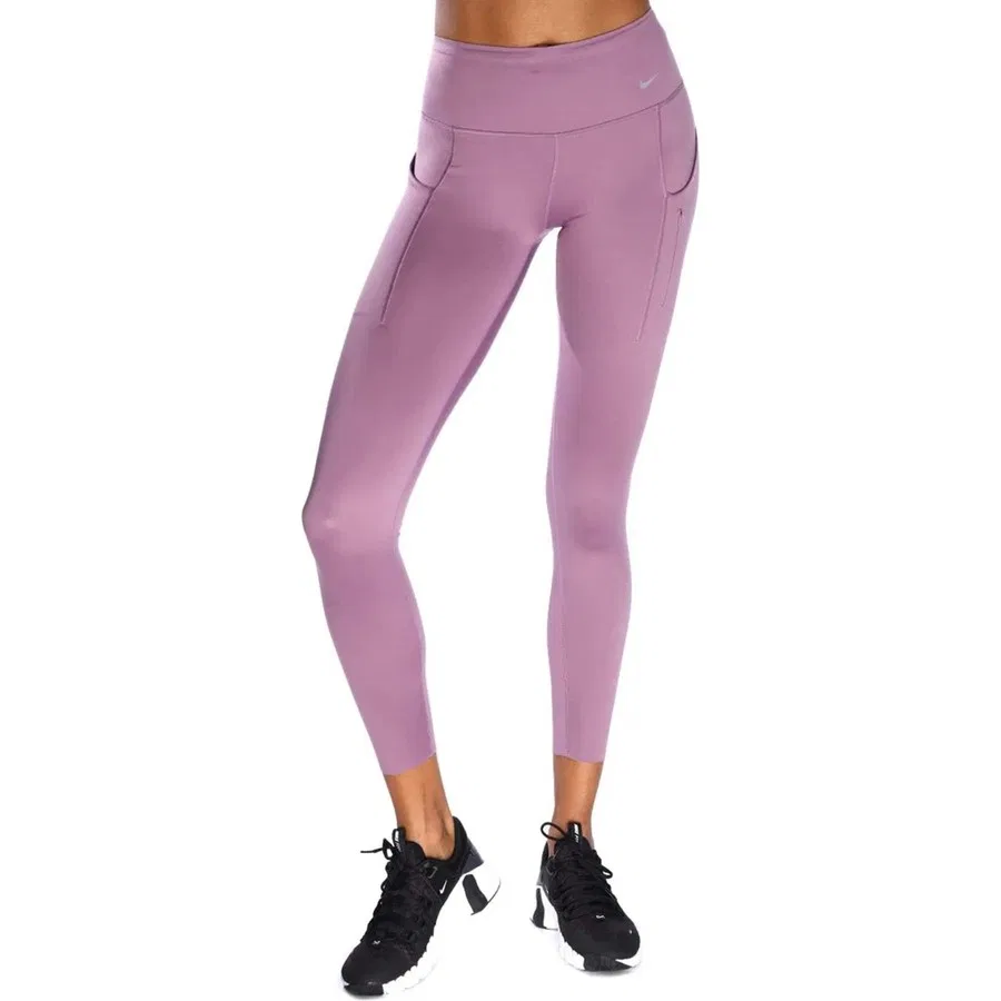 Женские леггинсы 7/8 с 6 карманами Nike Training Go Dri Fit Infinalock, Сиреневый