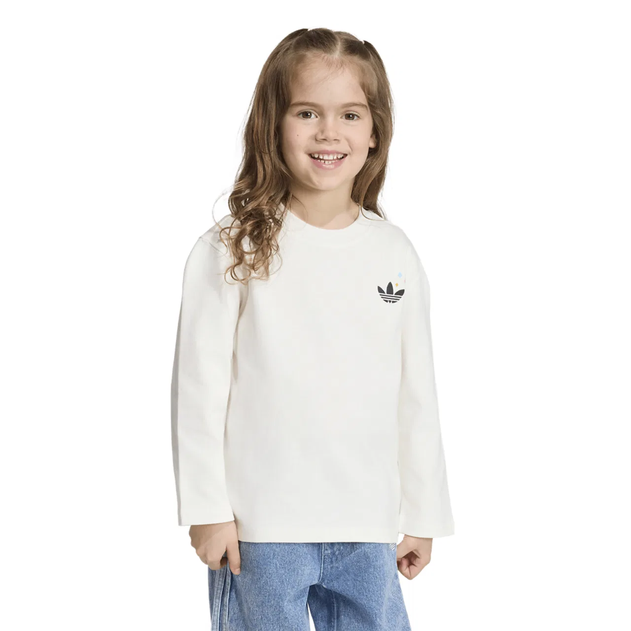 Футболка для девочек Loose T-Shirt Adidas Originals, цвет Off White