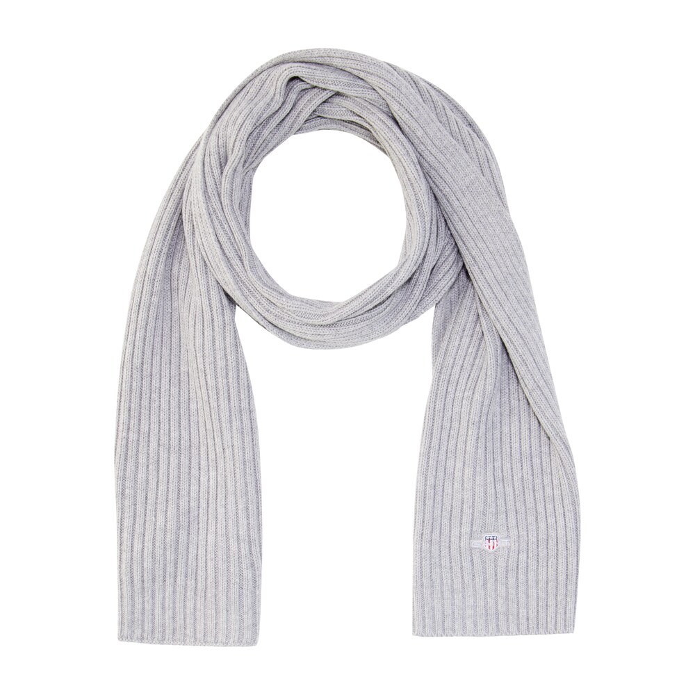 

Шарф Gant Cotton Blend Logo, серый