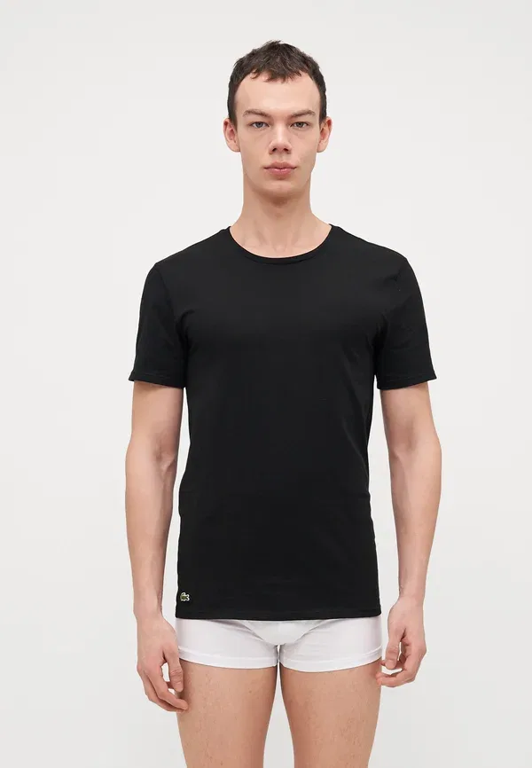 Футболка Lacoste, дышащая, однотонная, черный — фото 2