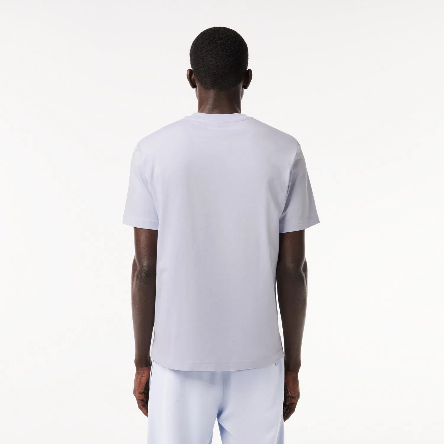 Мужская классическая футболка с круглым вырезом Lacoste Classic T-Shirt, Weiß — фото 2