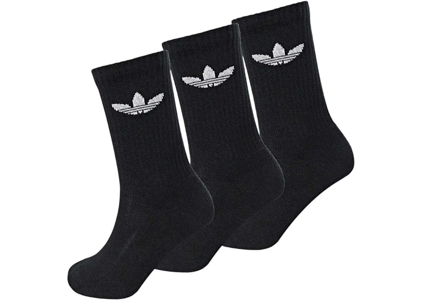 Детские носки с логотипом Trefoil 3 пары Adidas, Black