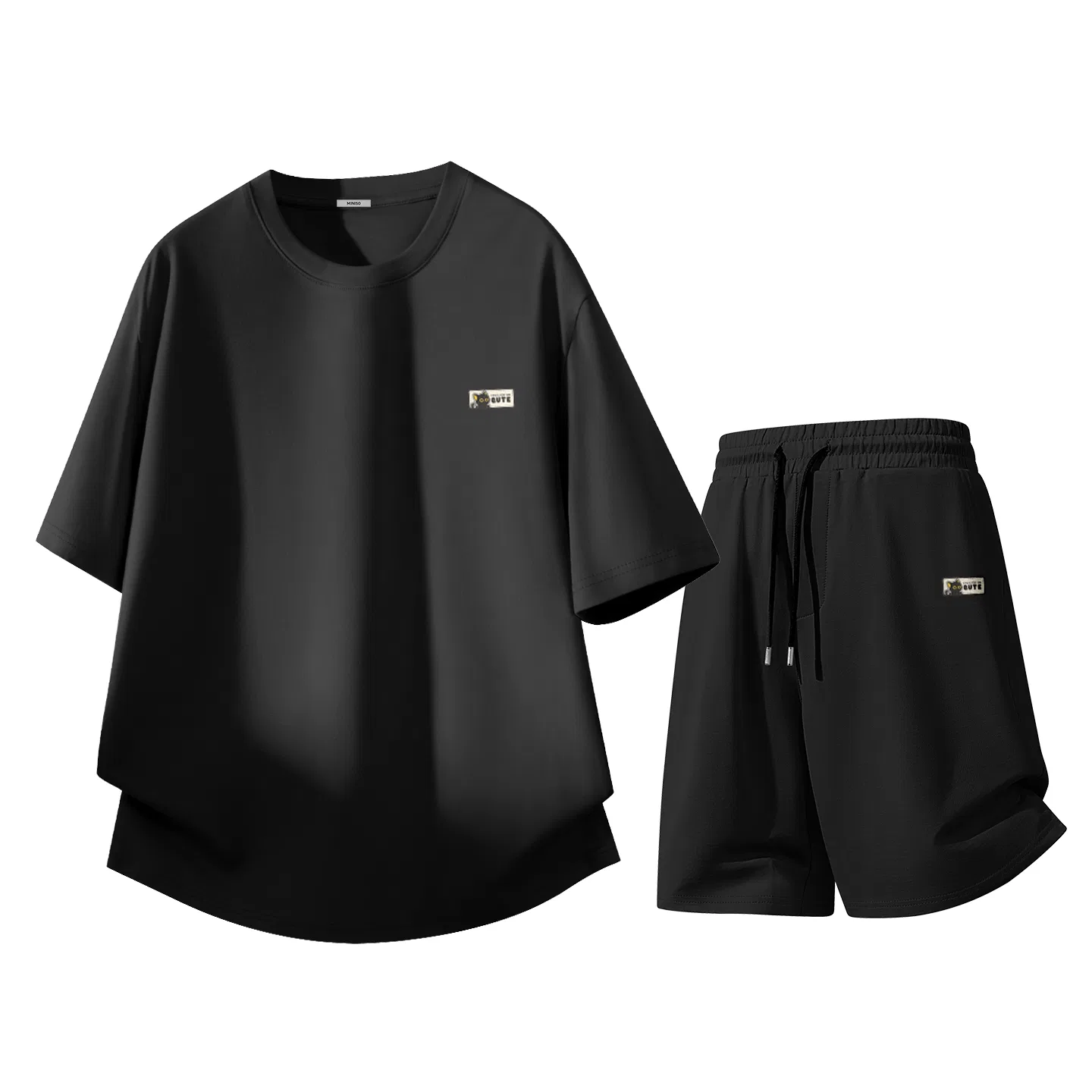 Детский спортивный комплект с принтом кошек MINISO, White+Black — фото 3