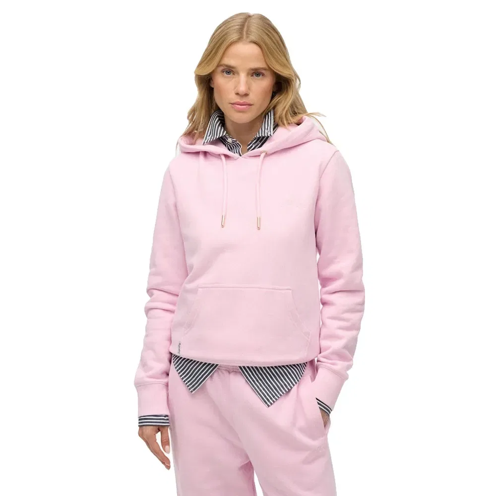 Худи Essential Logo Embroidered Superdry, розовый