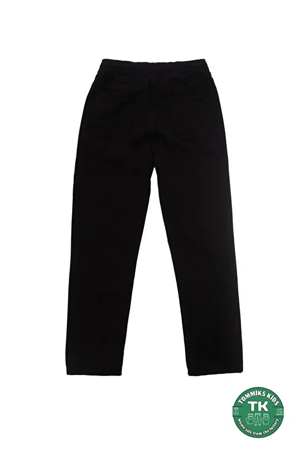 Детские брюки для девочек хлопковые Basics Tommiks Kids, Black — фото 2