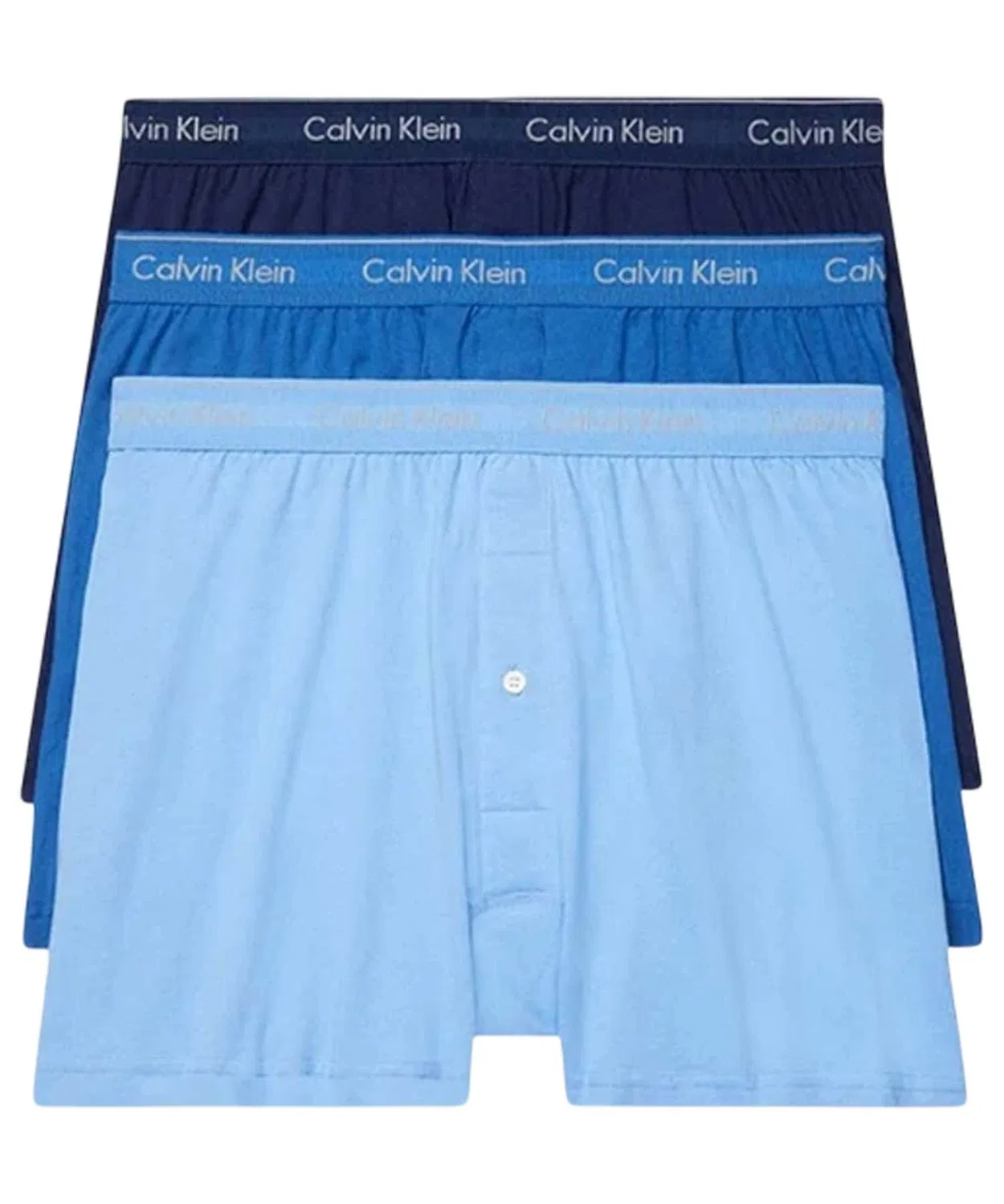 Мужские трусы-боксеры с брендовым логотипом, комплект из 3 штук Calvin Klein, Blue