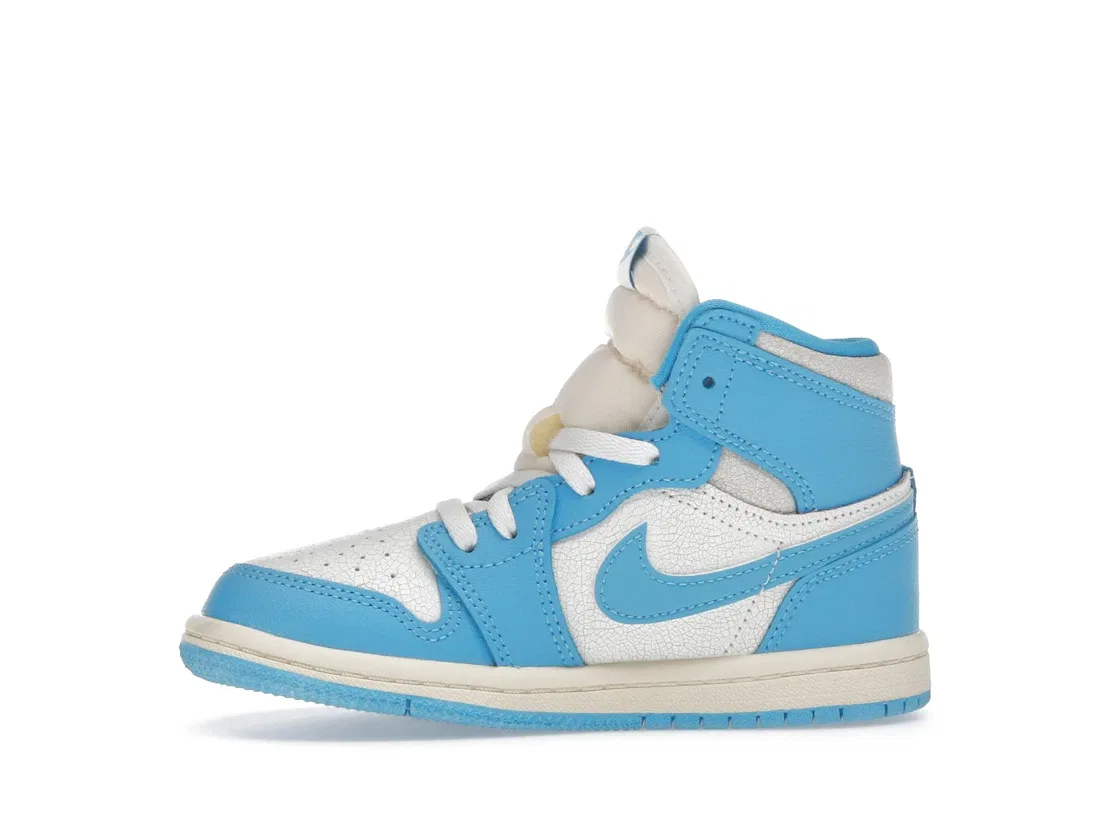 Детские кроссовки Lifestyle с ретро-дизайном Jordan 1 Retro High OG Jordan, Dark Powder Blue/Dark Powder Blue-Sail — фото 3