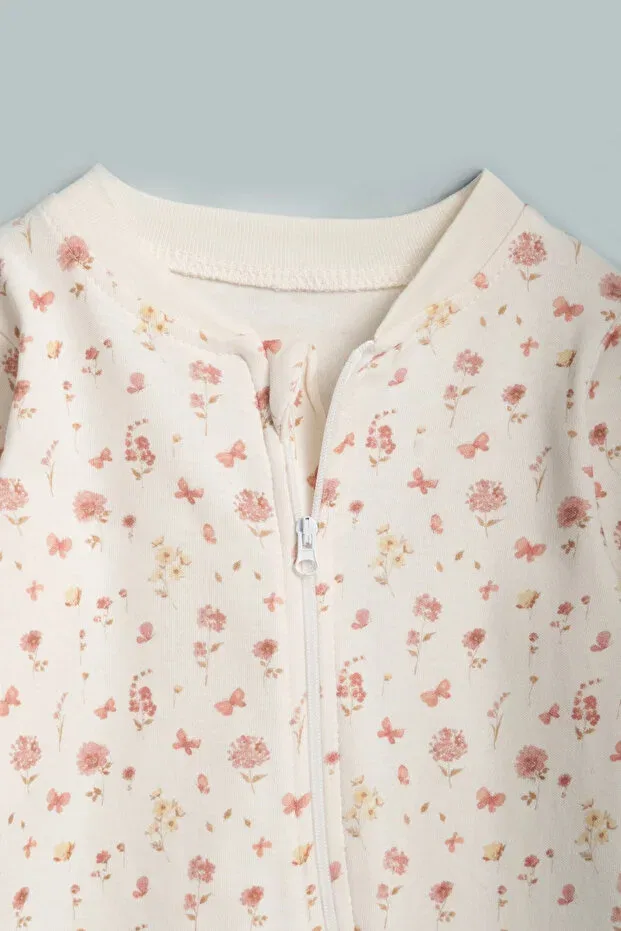 Детский комбинезон для новорожденных с длинным рукавом Basics Vauva, Flowery-2 — фото 3