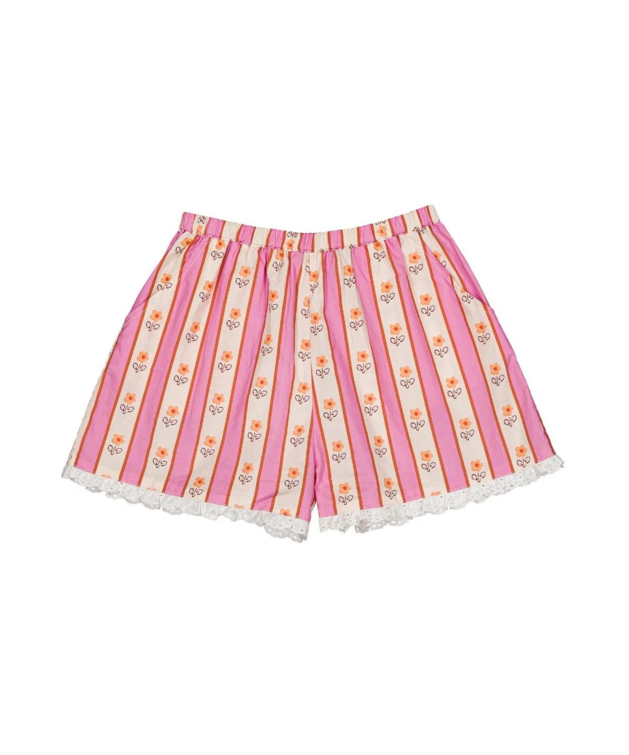 Детские шорты с цветочным принтом hello Simone Dina short Ramatuelle, Pink