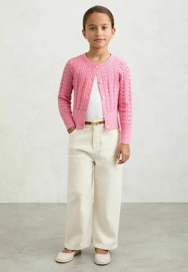 Кардиган из хлопка и шерсти Kardiganas Reiss, Bright Pink, розовый