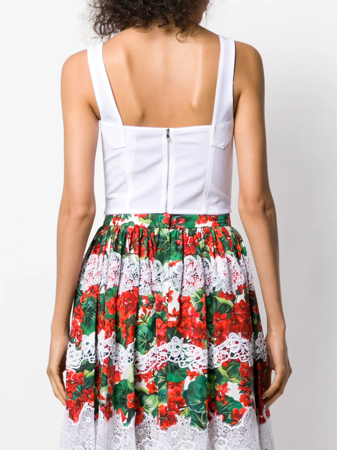 Dolce & Gabbana Корсет-бюстье из жаккарда белого цвета — фото 4