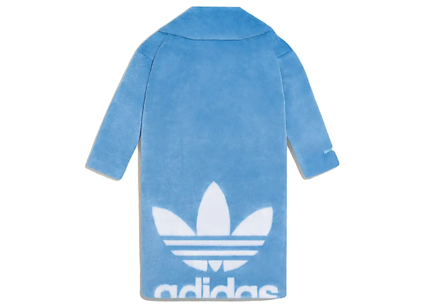 Унисекс пальто из искусственного меха Fur Coat Adidas, Light Blue — фото 2