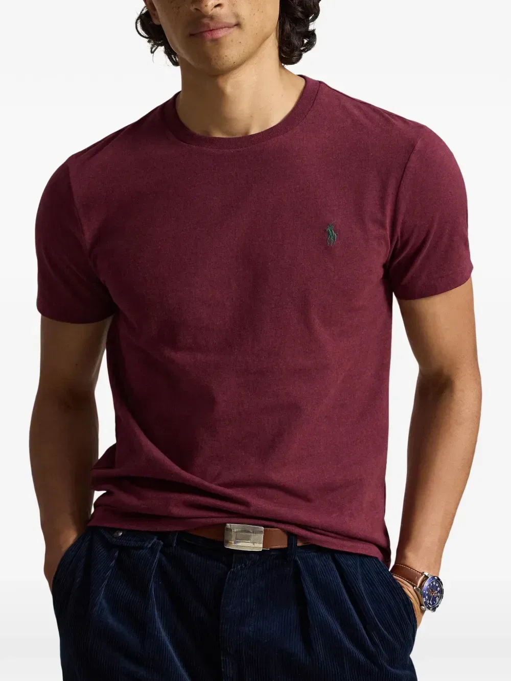 Футболка с вышивкой Pony Polo Ralph Lauren, красный — фото 3