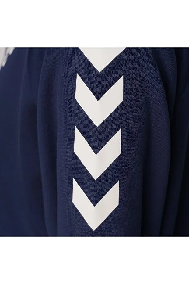 Детское худи на молнии для мальчиков хлопковое Hummel, Navy Blue — фото 4
