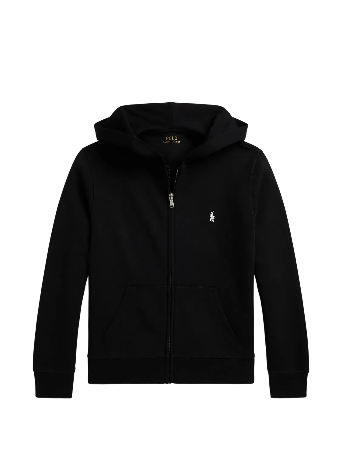 Polo Ralph Lauren Худи на молнии с вышивкой, черный