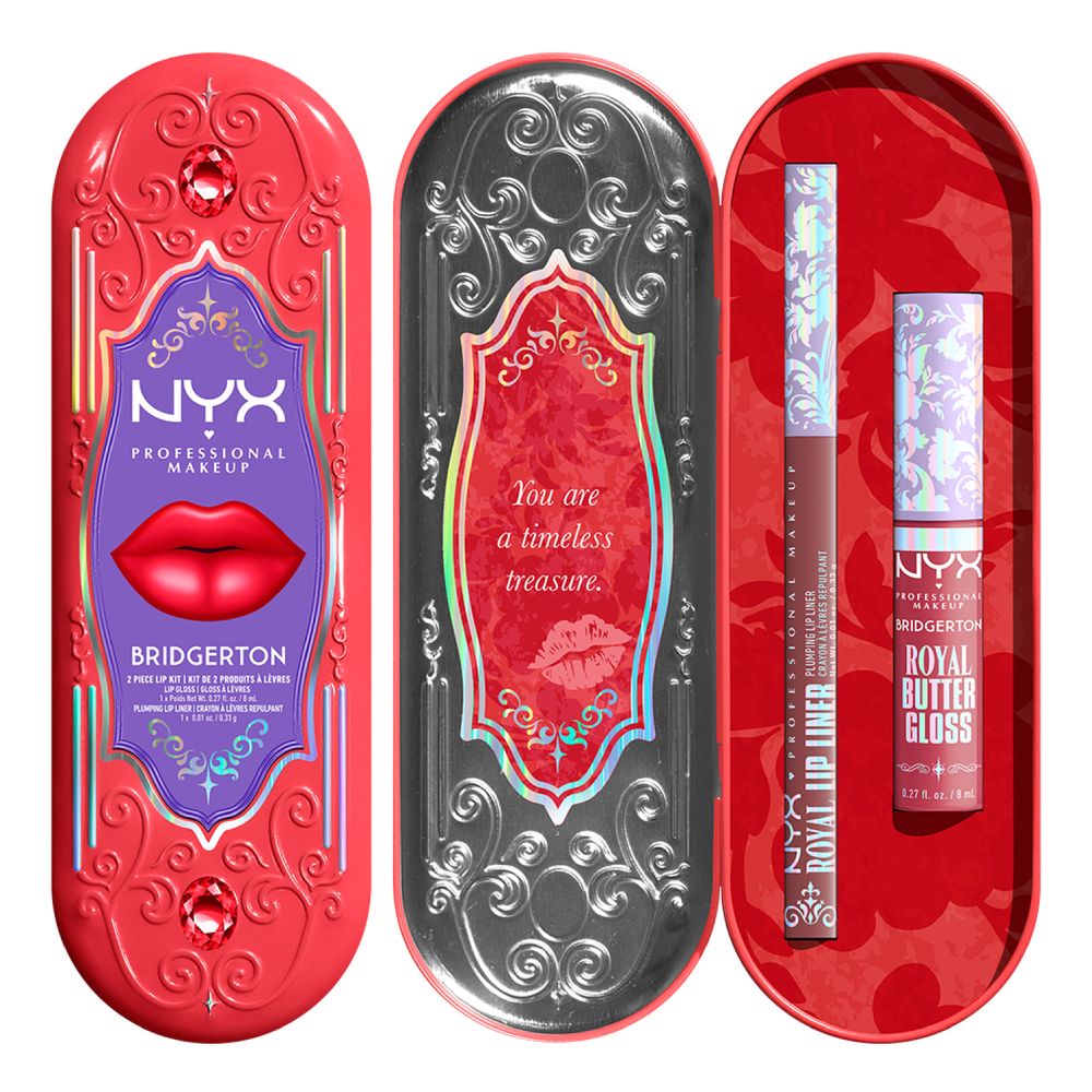 

Набор косметики для губ NYX Professional Makeup Bridgerton Royal Treasures, Pinky Nude, 2 предмета