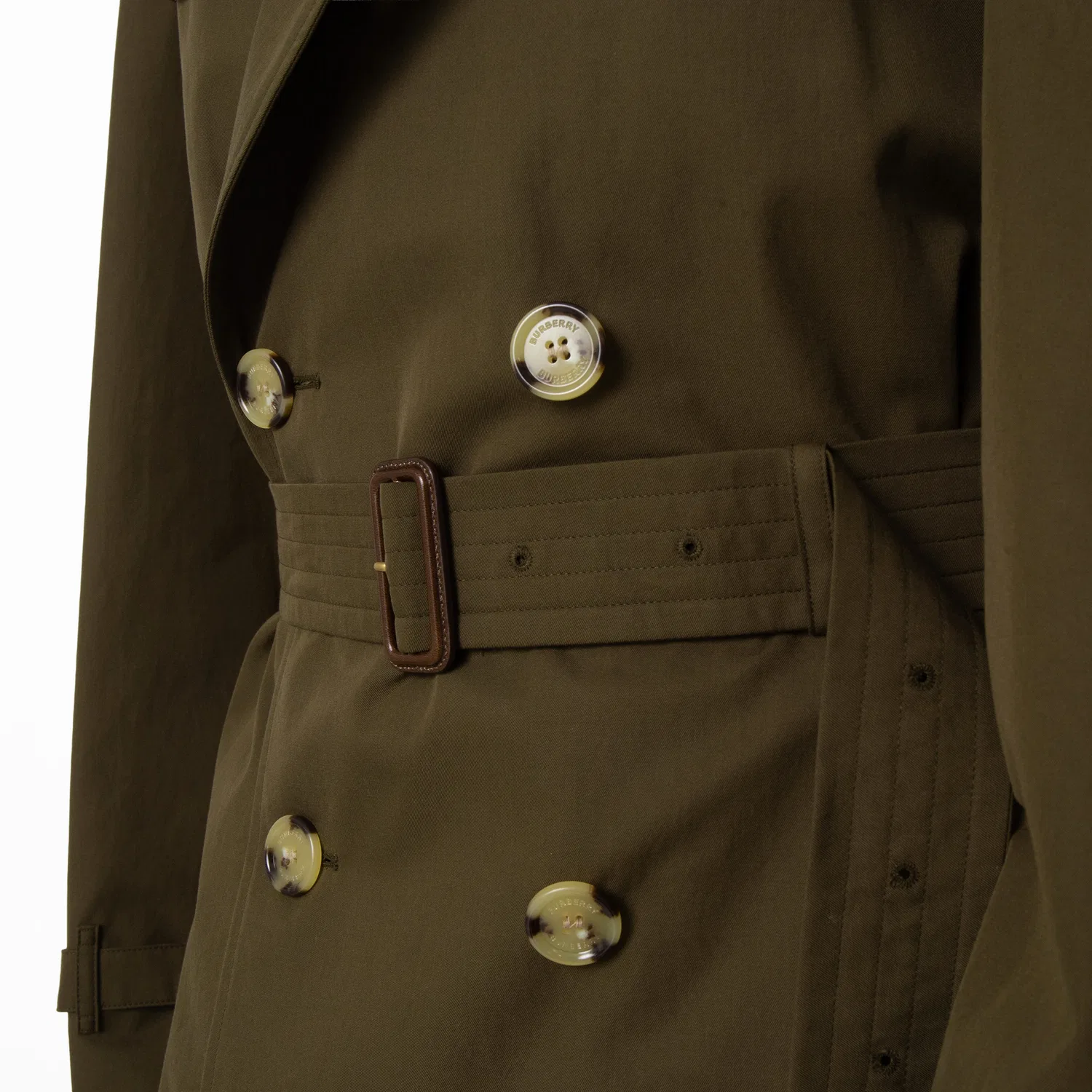 Пальто-тренч двубортное Westminster Heritage Burberry, Dark Military Khaki — фото 4